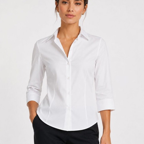 White women's shirt with 3/4 sleeves Fabrika, size XS, new