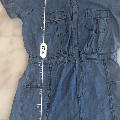 Pink Woman Doukissa Nomikou Denim Romper Playsuit XL like new, blue