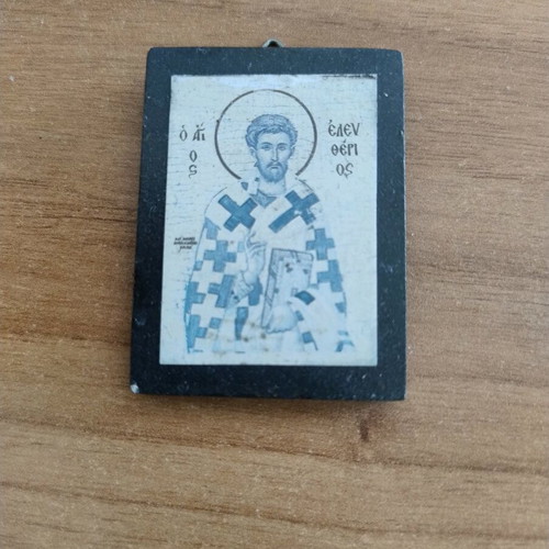 Saint Eleftherios icon used, 4.5 x 6 cm