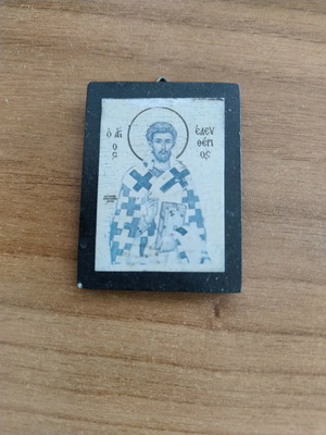 Saint Eleftherios icon used, 4.5 x 6 cm