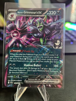 Marnie's Grimmsnarl ex Pokémon card like new DRI 136/182