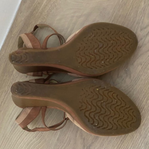 Geox Respira women's leather platform shoes used, size 37