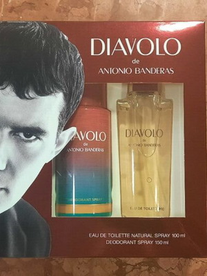 Vintage Antonio Banderas DIAVOLO gift set Eau de Toilette 100 ml and Deodorant Spray 150 ml new