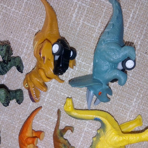 Set of dinosaur and wild animal figures like new