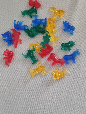 Animal figures, approx. 20, 2 cm height