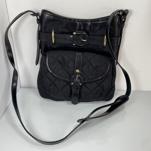 Burberry canvas black shoulder bag like new