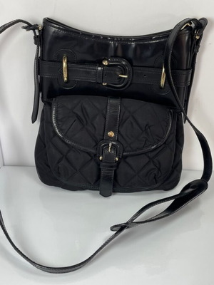 Burberry canvas black shoulder bag like new