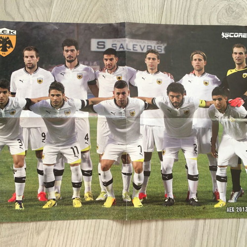 AEK Athens 2013-2014 collector's poster used