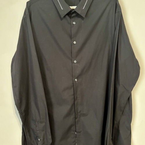 Celio men's dress shirt used, size XXL, black with grey details