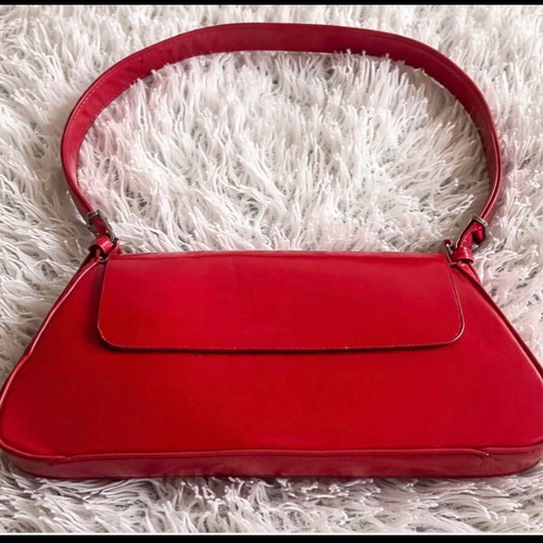 Zara mini shoulder bag like new, red patent leather