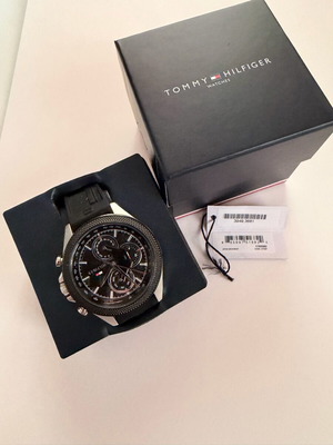 Tommy Hilfiger Clark 46mm watch like new, men's, black