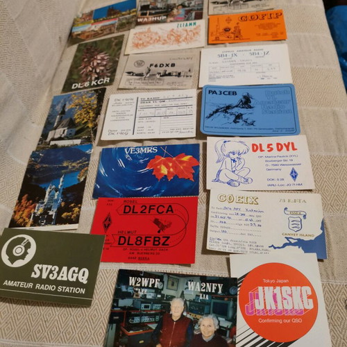 Vintage amateur radio QSL cards used