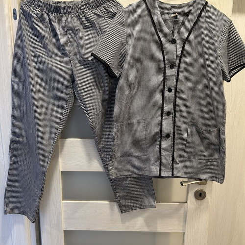 Midima Work Suit Set size M black and white check used like new