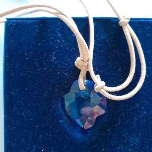 Swarovski cross like new, turquoise