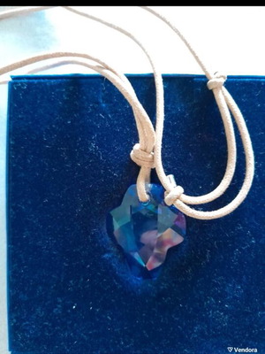 Swarovski cross like new, turquoise