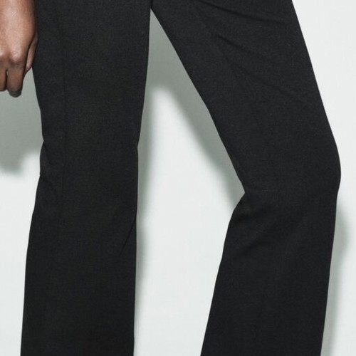 Zara stretch black flare trousers like new, size small