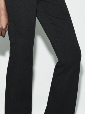 Zara stretch black flare trousers like new, size small