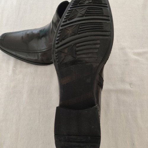 Box Shoes Mens Black Leather Chelsea Boots Size 43 Like New