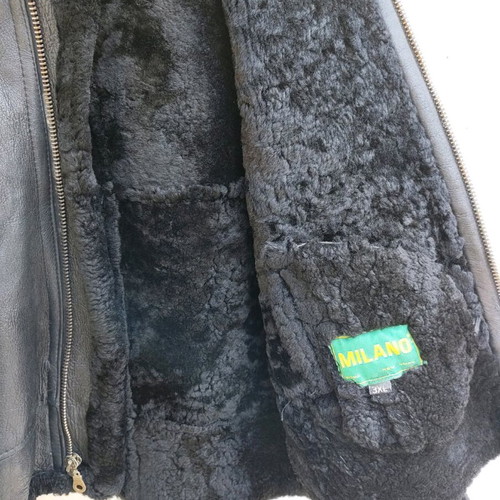 Milano vintage Italian leather jacket used, size M