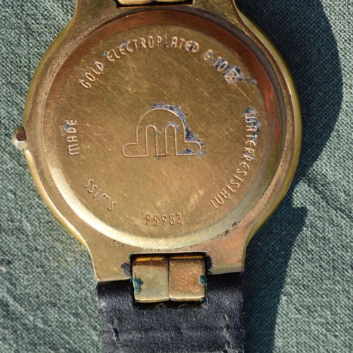 Maurice Lacroix watch used, vintage 70s, blue