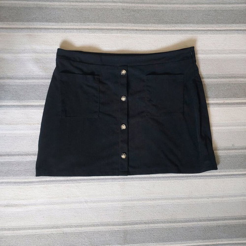 Shein Curve Black Corduroy Skirt like new, size XXL