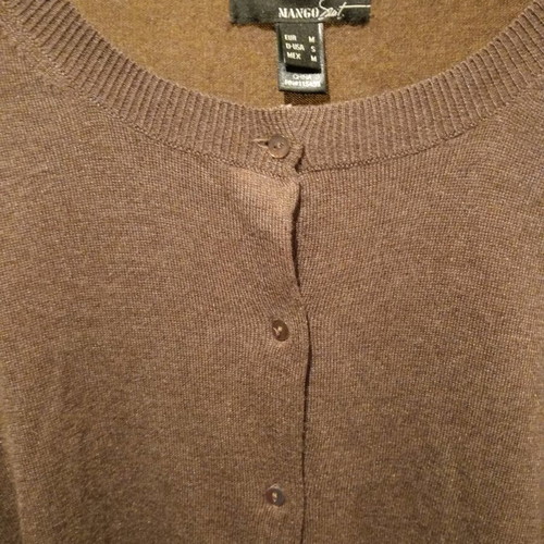 MNG Suit cardigan brown, size M, silk and cashmere, new