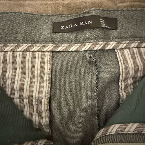 Zara men's pants gray fabric like new size M