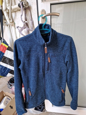 Men's sweater with zipper blue like new, size M
