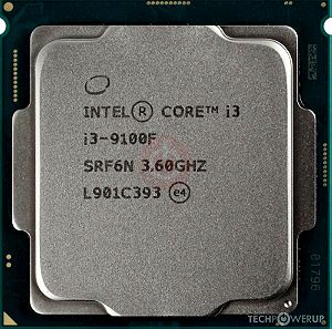 Intel Core i3-9100F 3.6GHz Επεξεργαστής 4 Πυρήνων για Socket 1151  χωρίς Κουτί με Ψύκτρα