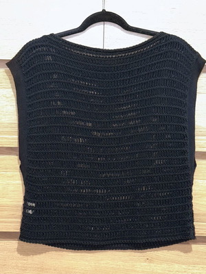 CKontova black summer knit top like new