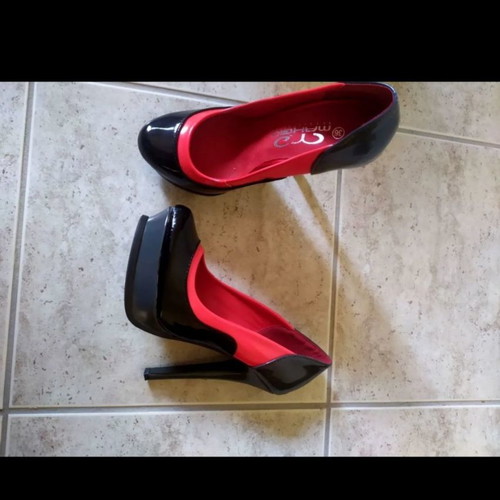 Pumps used, two pairs, size 36, black