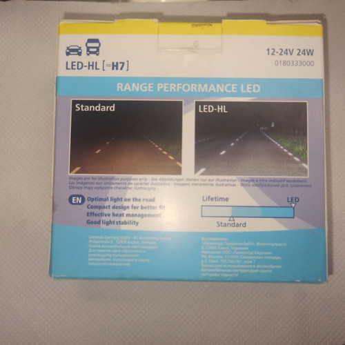 Narva Range Performance H7 LED Car Bulbs 6500K Cool White 12-24V 24W 2pcs new