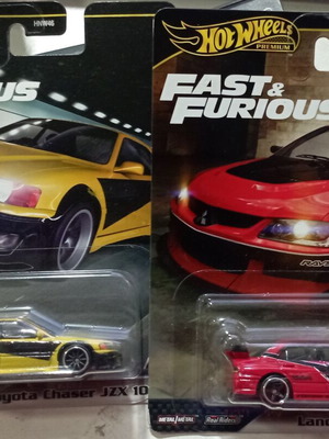 Hot Wheels Fast & Furious αυτοκινητάκια με Chaser JZX 100 και Lancer Evolution IX