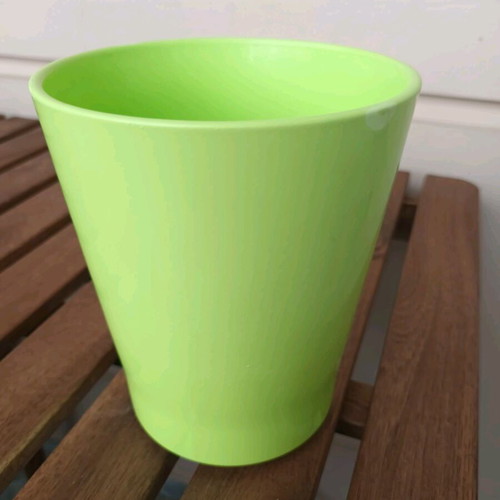 Ceramic flowerpot used Ø13x16cm, 1lt for orchids