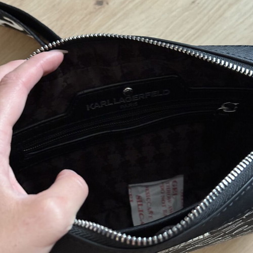 Karl Lagerfeld bag new, black and white