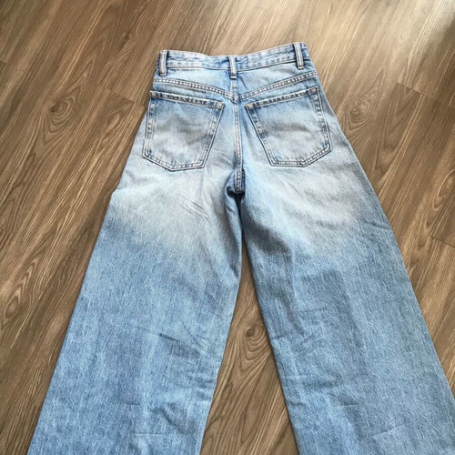 Zara Super Wide Leg Jeans Size XS Like New, 100% Cotton, Blue