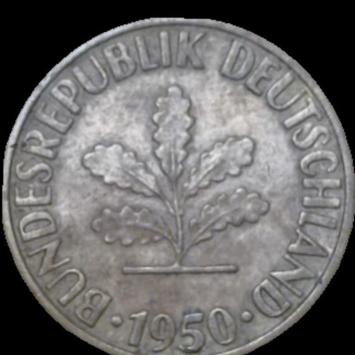 Collectible Germany 10 pfenning 1950-F coins used