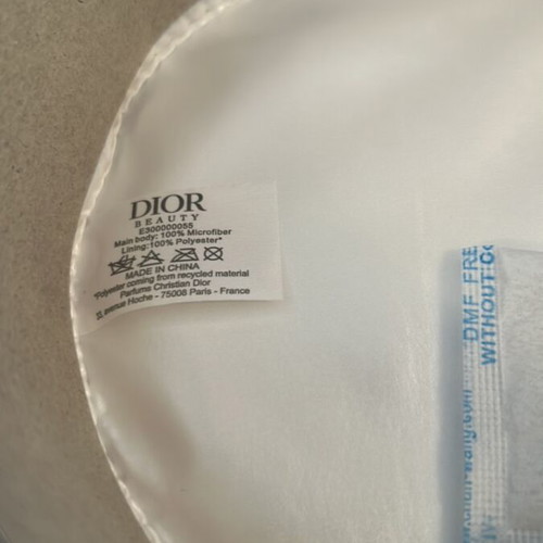Dior toiletry bag silver new, 15 cm diameter