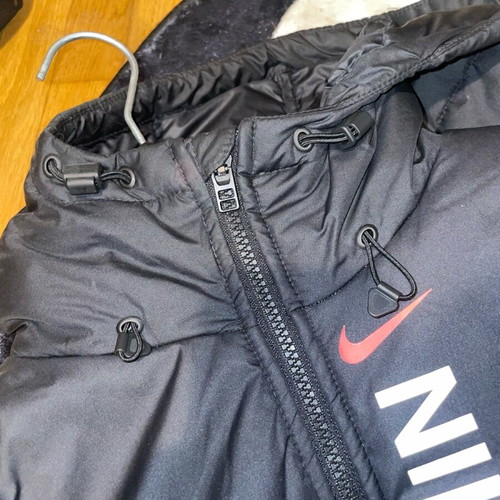 Nike jacket L like new, very warm, black and red