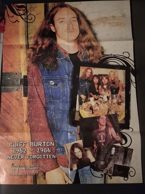 Cliff Burton poster like new, Metallica