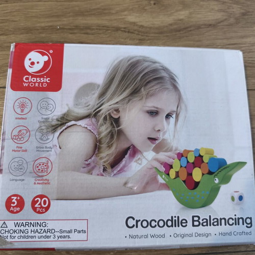 Wooden Crocodile Balancing Game, 20 pieces, age 3+