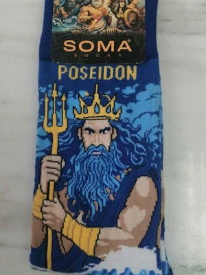 Soma Socks Poseidon one size 40-46, new, blue and yellow