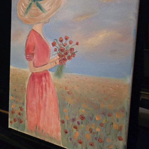 Oil painting on canvas Spring new 30×25
