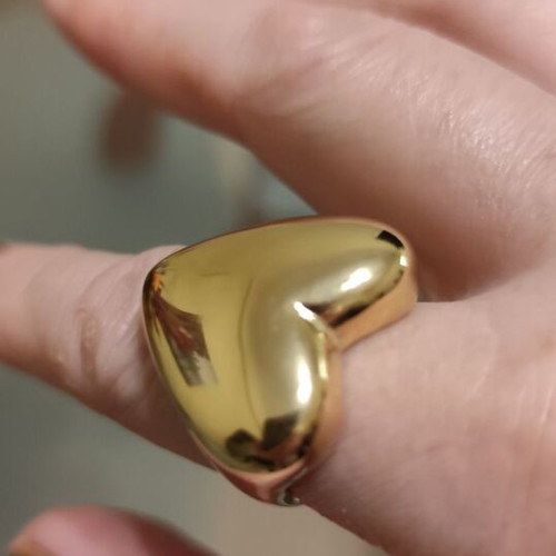 Heart ring new stainless steel gold color