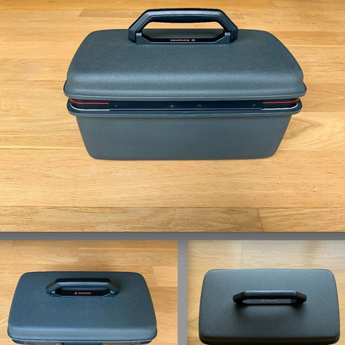 Samsonite Silhouette makeup beauty case used, gray