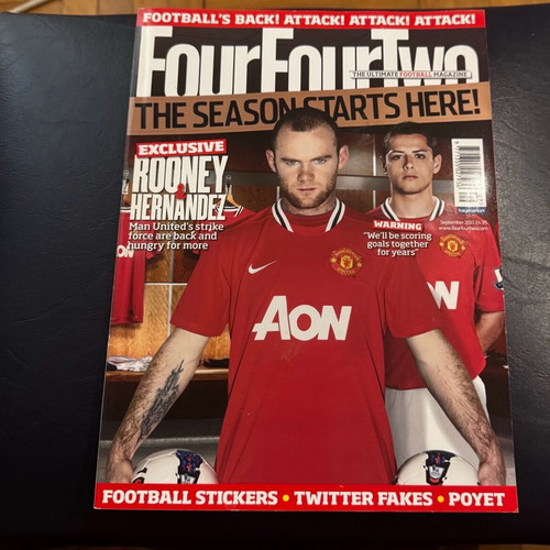 FourFourTwo magazine used, September 2011, Rooney, Manchester United cover