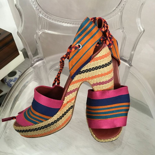 Marc Jacobs espadrille wedge sandals used, size 40, colorful