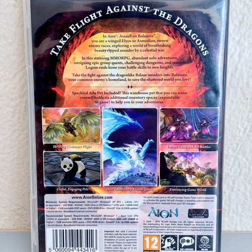 AION Assault On Balaurea PC game like new