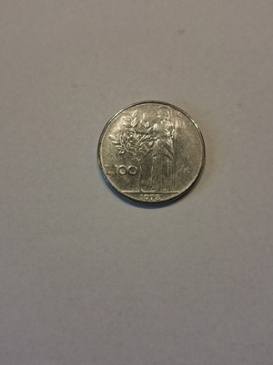 100 Italian Lire coin used from 1978