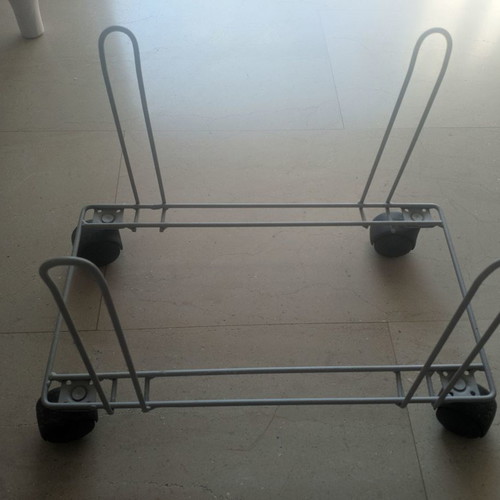 Metal computer tower stand like new with wheels